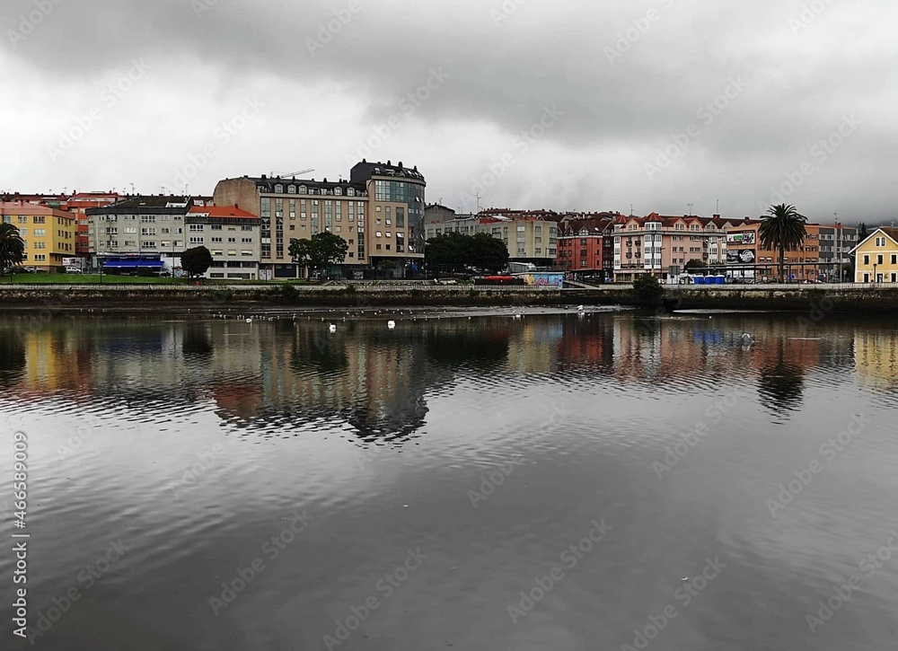 Obraz premium Ría del Burgo en Cambre, Galicia