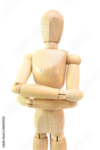 wooden figurine of a man in a static position
