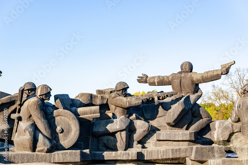 Kyiv, Ukraine - August 19 2020: Monument to the soldiers of the second world war