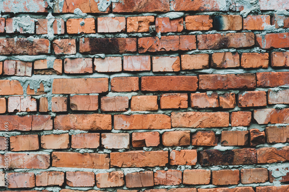 Grunge wall surface, texture of old red brick masonry, vintage background, blank retro template for ad banner design. Grunge wall surface, texture of old red brick masonry, vintage background, blank retro template for ad banner design.