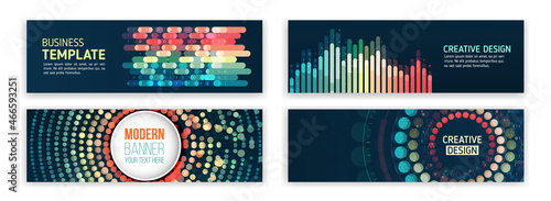 Big data visualization. Filtering machine algorithms. Sorting data. Abstract stream information with balls, lines array and binary code. Abstract web design banner. Modern graphic template for website