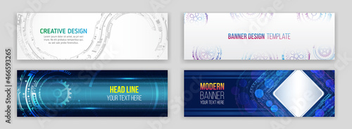 High tech futuristic technology background. Cyber security for business and internet projects. Abstract web design banner. Modern graphic template for websites.