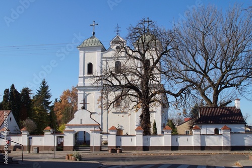Late baroque parish church of the Holy Trinity (18th century) in Wyszogród, Poland
