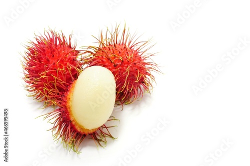 rambutan on white background