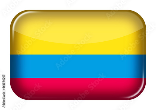 Free Download Colombia web icon rectangle button with clipping path 3d illustration - GFXLoad