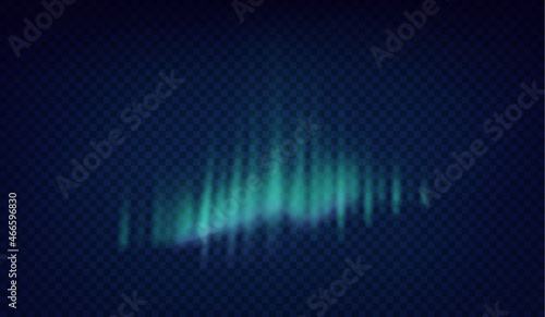 Northern lights. Realistic aurora borealis amazing polar lights on night black sky