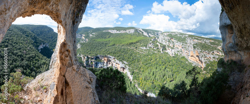 panoramic photo of the sierra of guara, spain