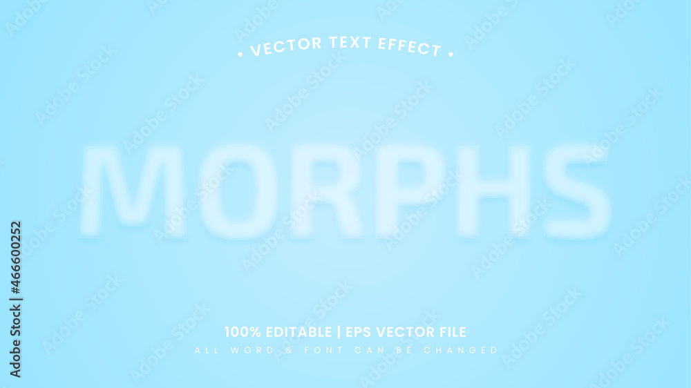 Morph Transparent Glass 3d Text Style Effect. Editable illustrator text style. Morph Transparent Glass 3d Text Style Effect. Editable illustrator text style.
