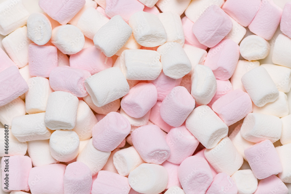 Sweet airy soft pastel pink and white marshmallows. Food background Sweet airy soft pastel pink and white marshmallows. Food background