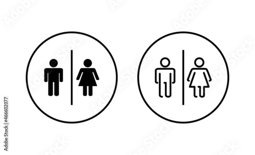 Toilet icons set. Girls and boys restrooms sign and symbol. bathroom sign. wc, lavatory