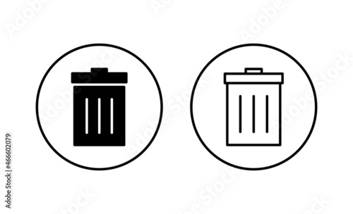 Trash icons set. trash can icon. delete sign and symbol.