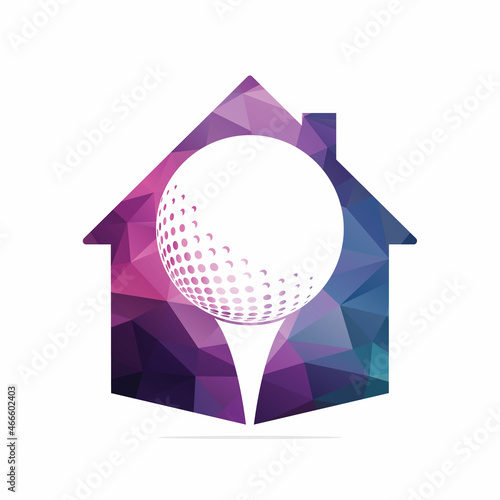 House golf logo icon design vector. Golf championship or golf tournament sign.
