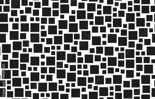 Seamless pattern with random scale squares. Vector background.