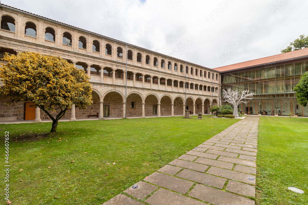 Cloisters of the Monastery of Saint Stephen of Ribas de Sil, located in Nogueira de Ramuín, province of Ourense, Galicia, Spain