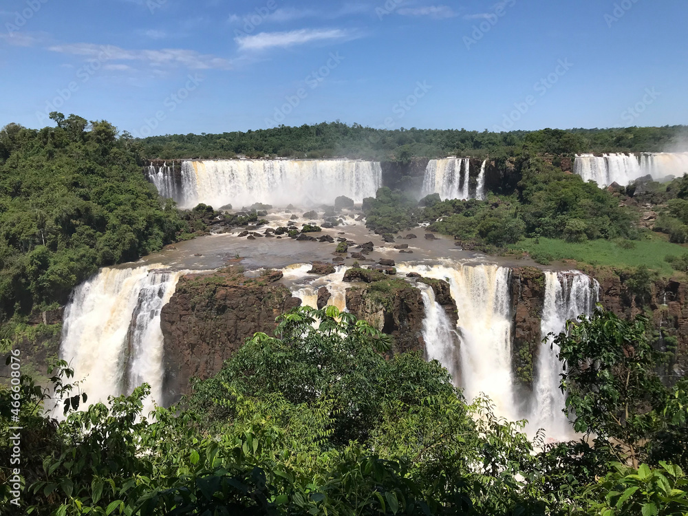 Iguaçu Falls in Foz do Iguaçu, Paraná, Brazil.