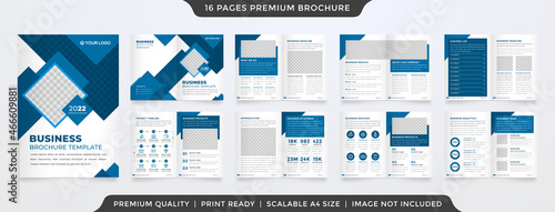 business bifold brochure template with a4 layout and minimalist style use for corporate presentation and proposal