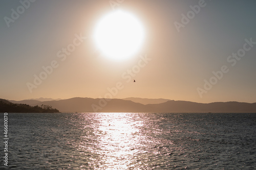 sunset in the sea