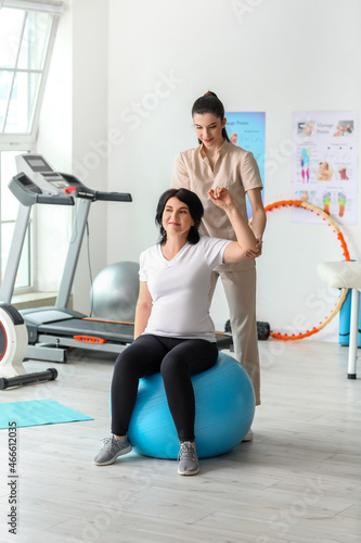 Mature woman training with ...