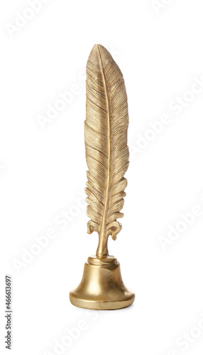Golden decorative feather p...