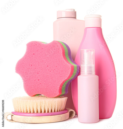 Pink bath and body care pro...