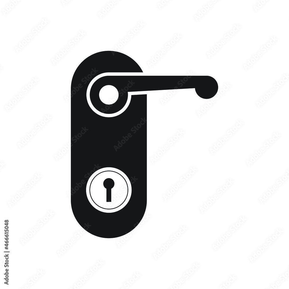 Doorknob icon design isolated on white background Doorknob icon design isolated on white background