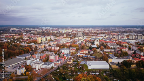 Fototapeta Naklejka Na Ścianę i Meble -  Piła Panorama miasta z lotu ptaka 2021