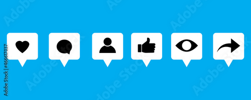 Button for mobile app design. Like message icons, great design for any purposes. Vector illustration. Stock image. 