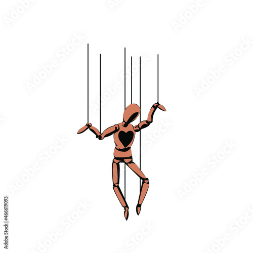 Illustration Vector Graphic of Marionette doll