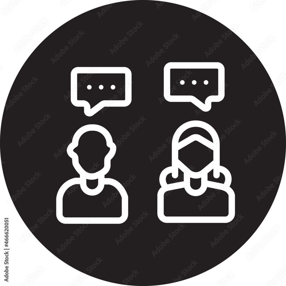 Conversation glyph icon Conversation glyph icon