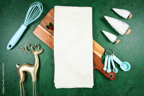 Fényképezés Kitchen tea towel dish cloth product mockup