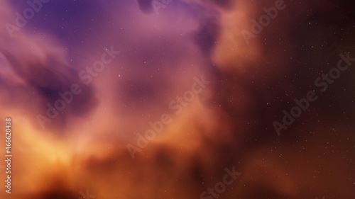 Fototapeta Naklejka Na Ścianę i Meble -  Deep outer space with stars and nebula 3d illustration