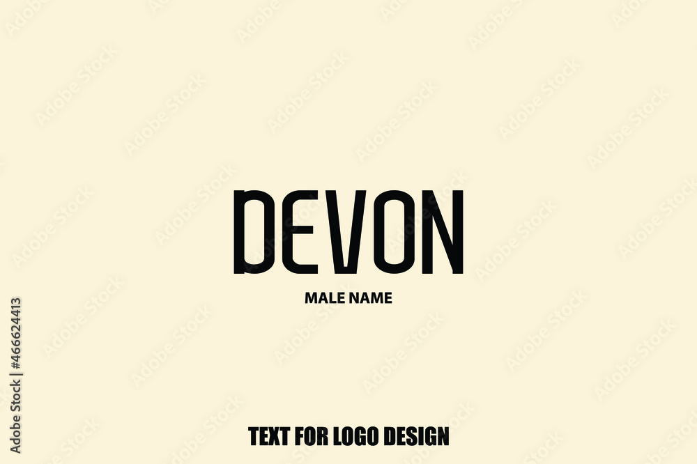 Fototapeta premium Bold Typography Text Sign of Baby Boy Name