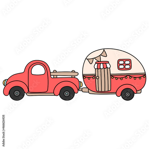 Christmas truck and camper