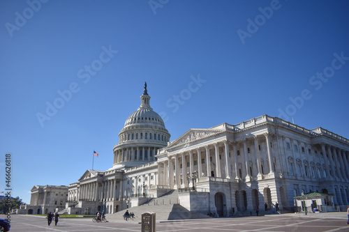 Washington, DC, USA - November 1, 2021: U.S. Capitol Building Viewed from the Northeast on a Bright, Clear Day © JudithAnne