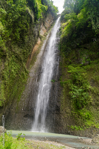 The beauty of Sidoharjo waterfall, the highest waterfall in the province of Yogyakarta, Indonesia