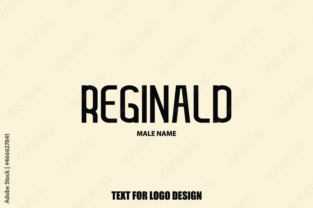 Text Typography  Lettering of Baby Boy Name  Reginald.