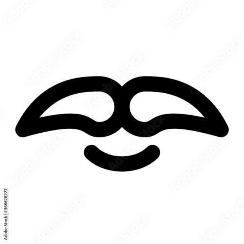 moustache care for beauty icon using line style