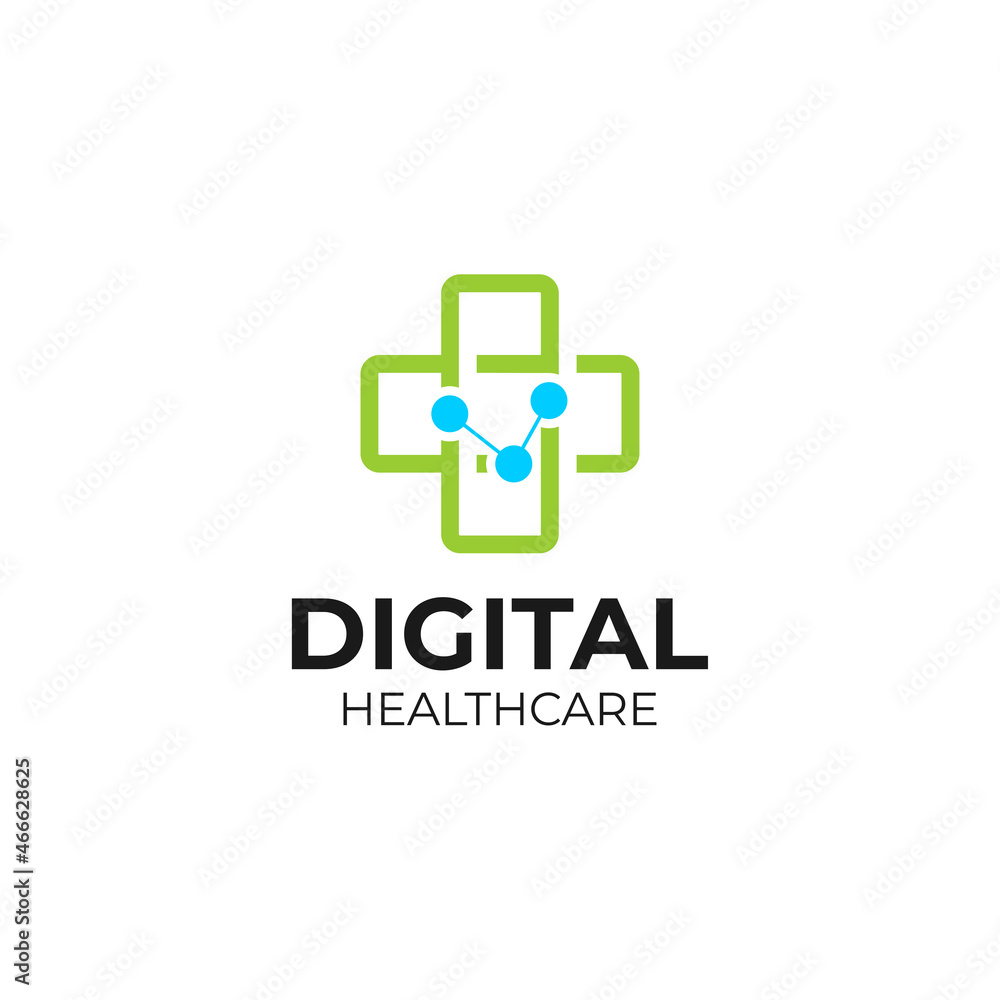 abstract digital medical technology logo abstract digital medical technology logo
