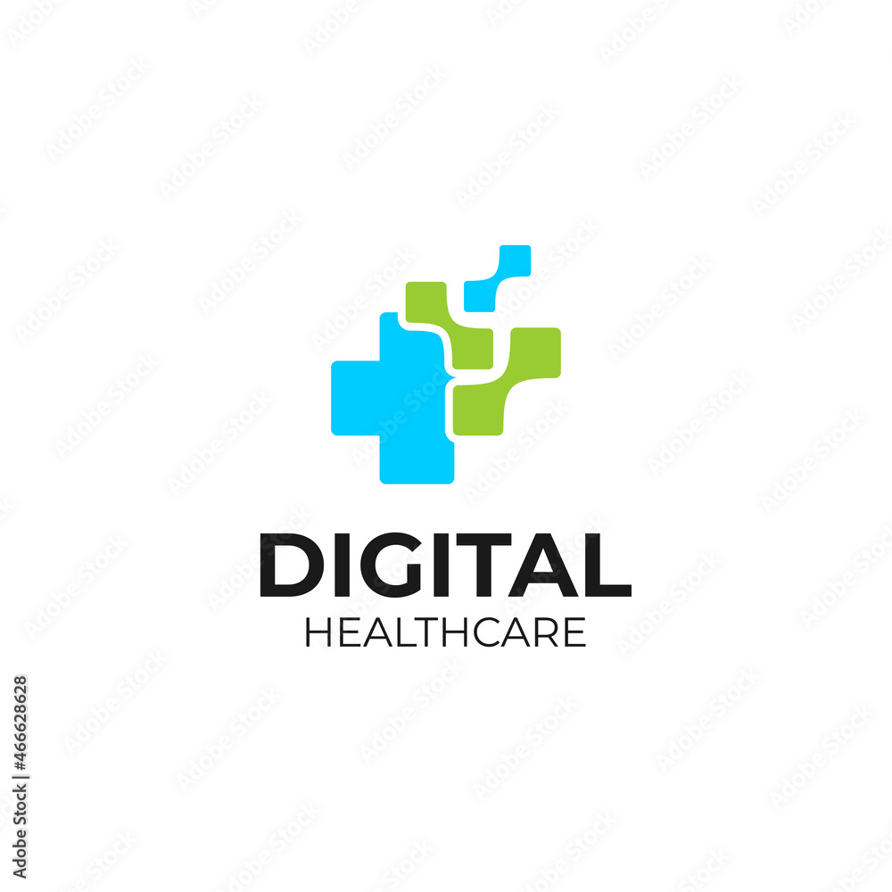 abstract digital medical technology logo abstract digital medical technology logo