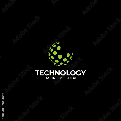 abstract sphere technology logo