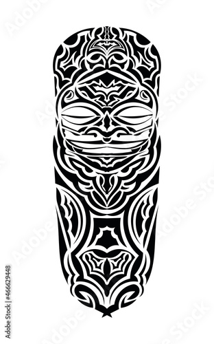 Tribal mask made in vector. Traditional totem symbol isolated.