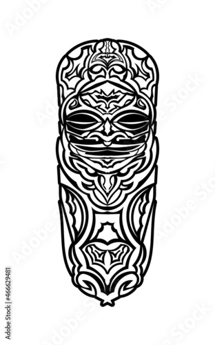 Tribal mask made in vector. Traditional totem symbol isolated. © Javvani