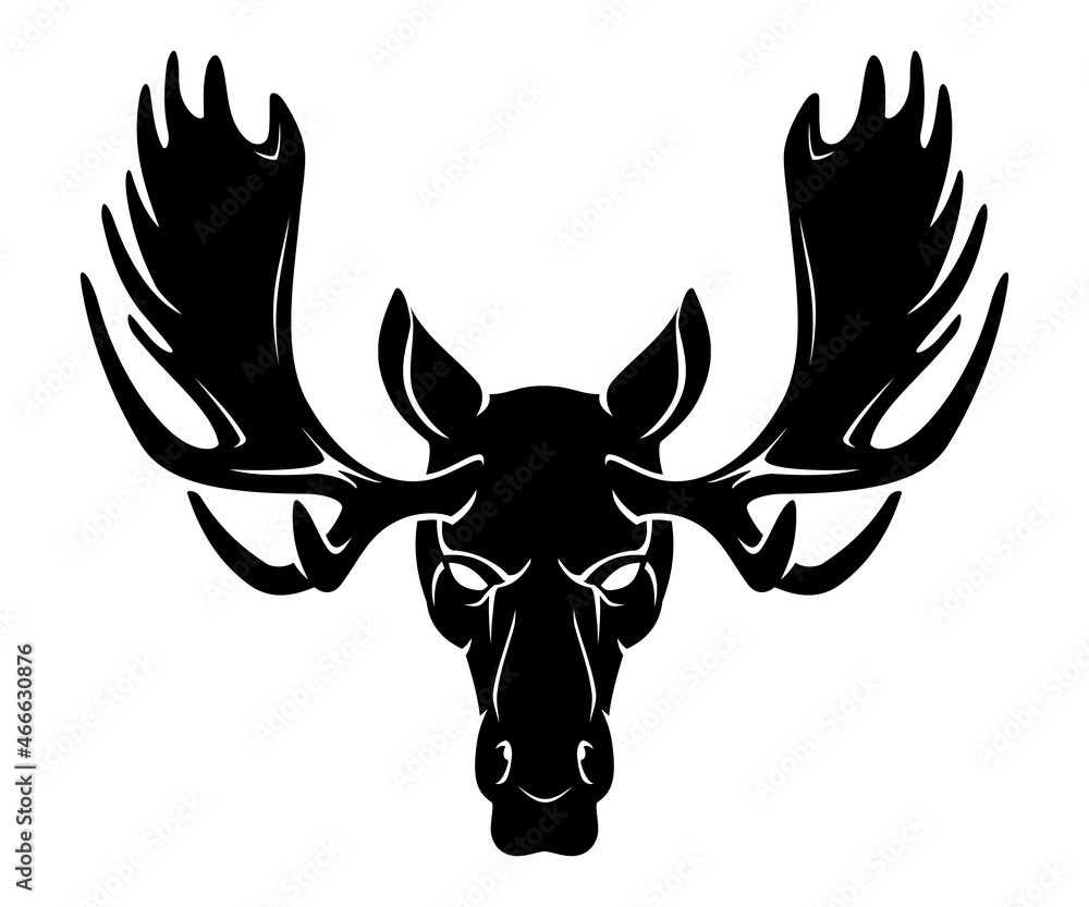 Moose Skull Silhouette