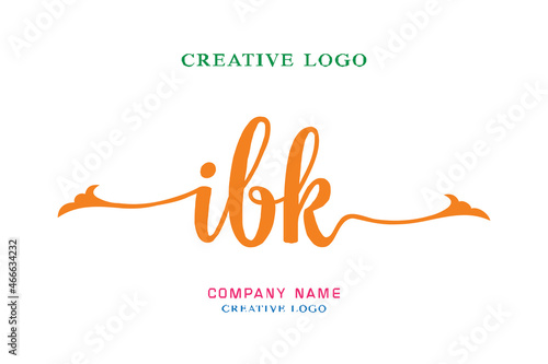 IBK lettering logo is simple, easy to understand and authoritative photo