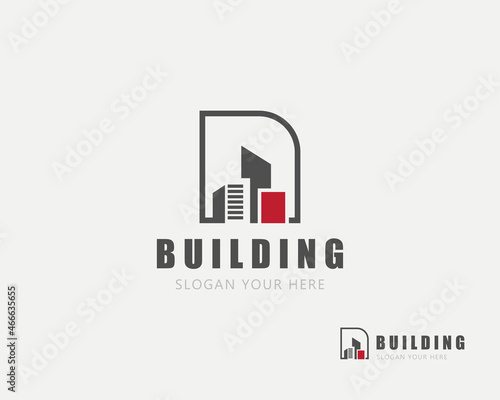 building logo creative skyline city logo emblem sign symbol