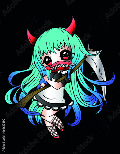girl kawaii tattoo