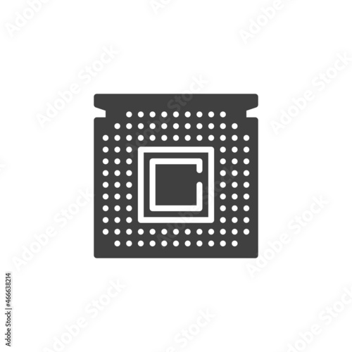 Computer microprocessor vector icon