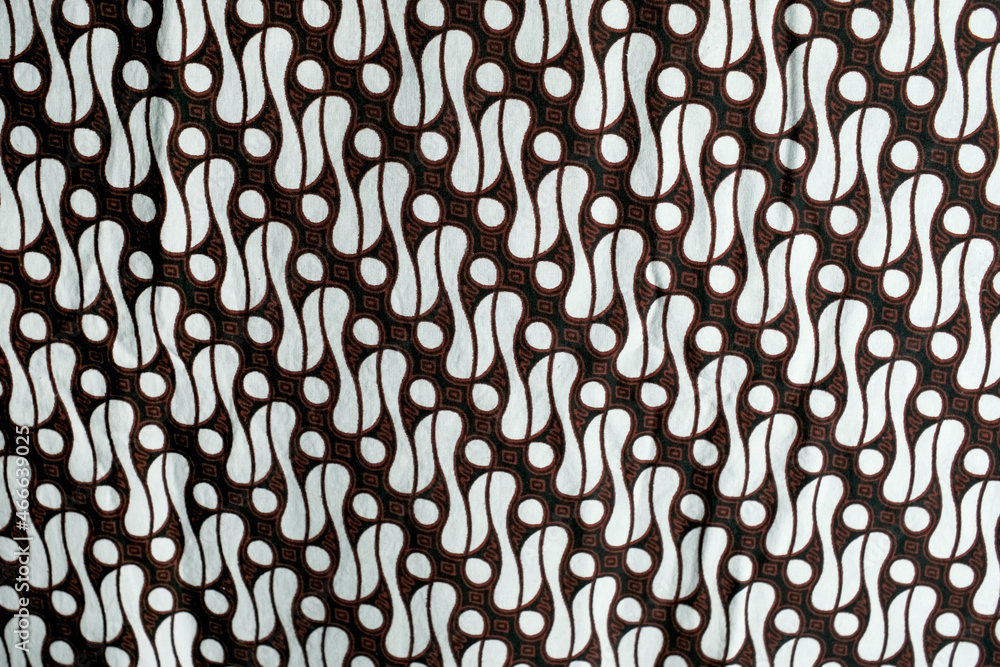 Indonesian Javanese batik pattern background, repeating pattern in black and white Indonesian Javanese batik pattern background, repeating pattern in black and white