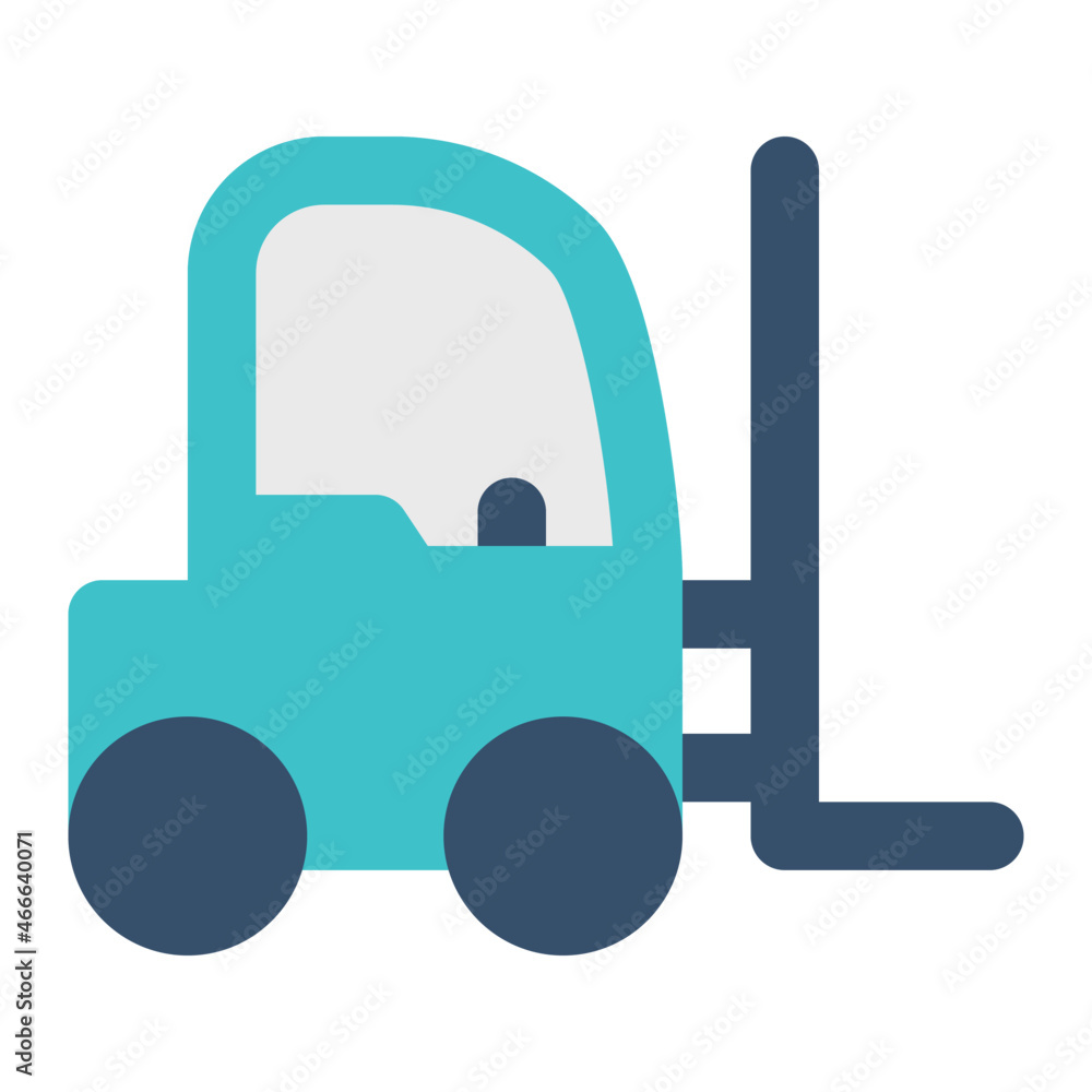 forklift for construction icon lineal forklift for construction icon lineal