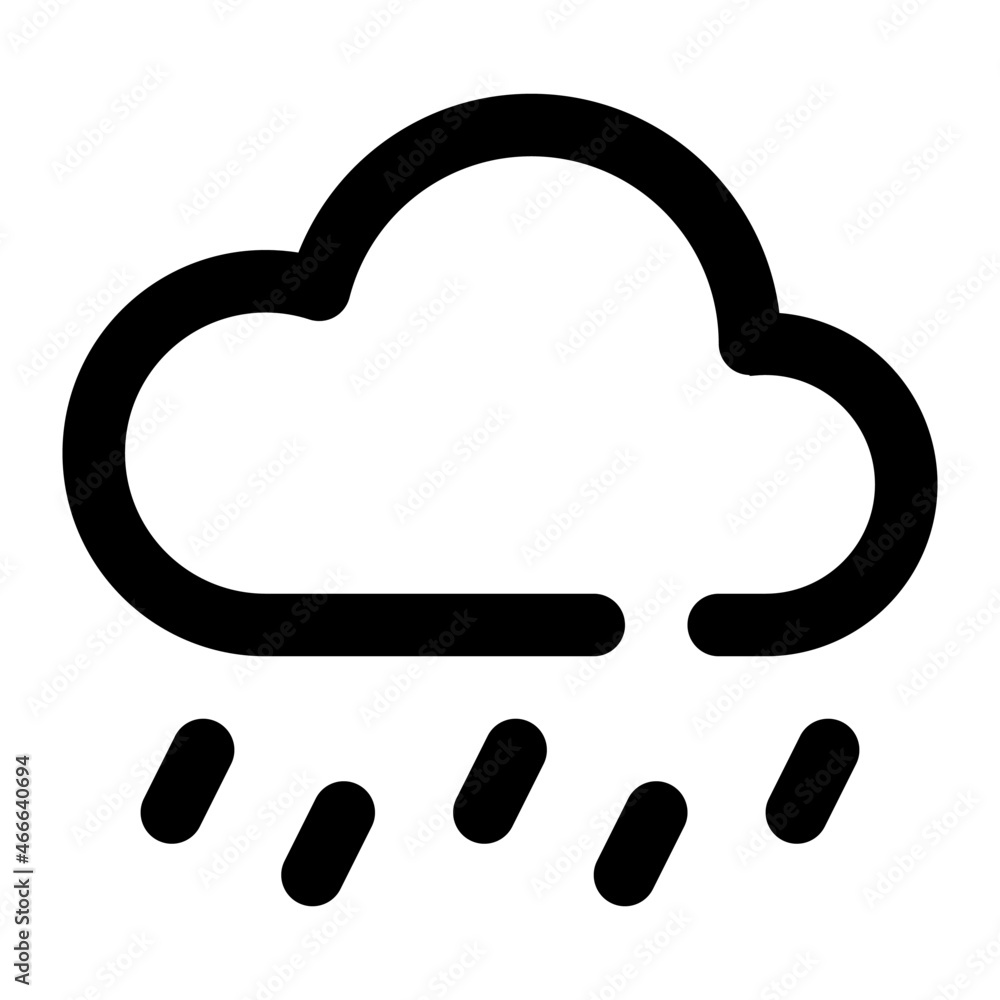 rain day for weather icon lineal